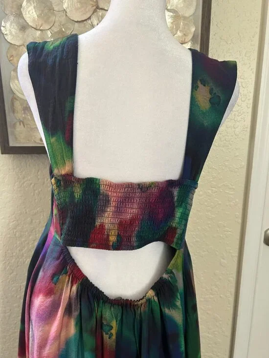 Anthropologie A-Line Watercolor Maxi Dress - Picture 10 of 10